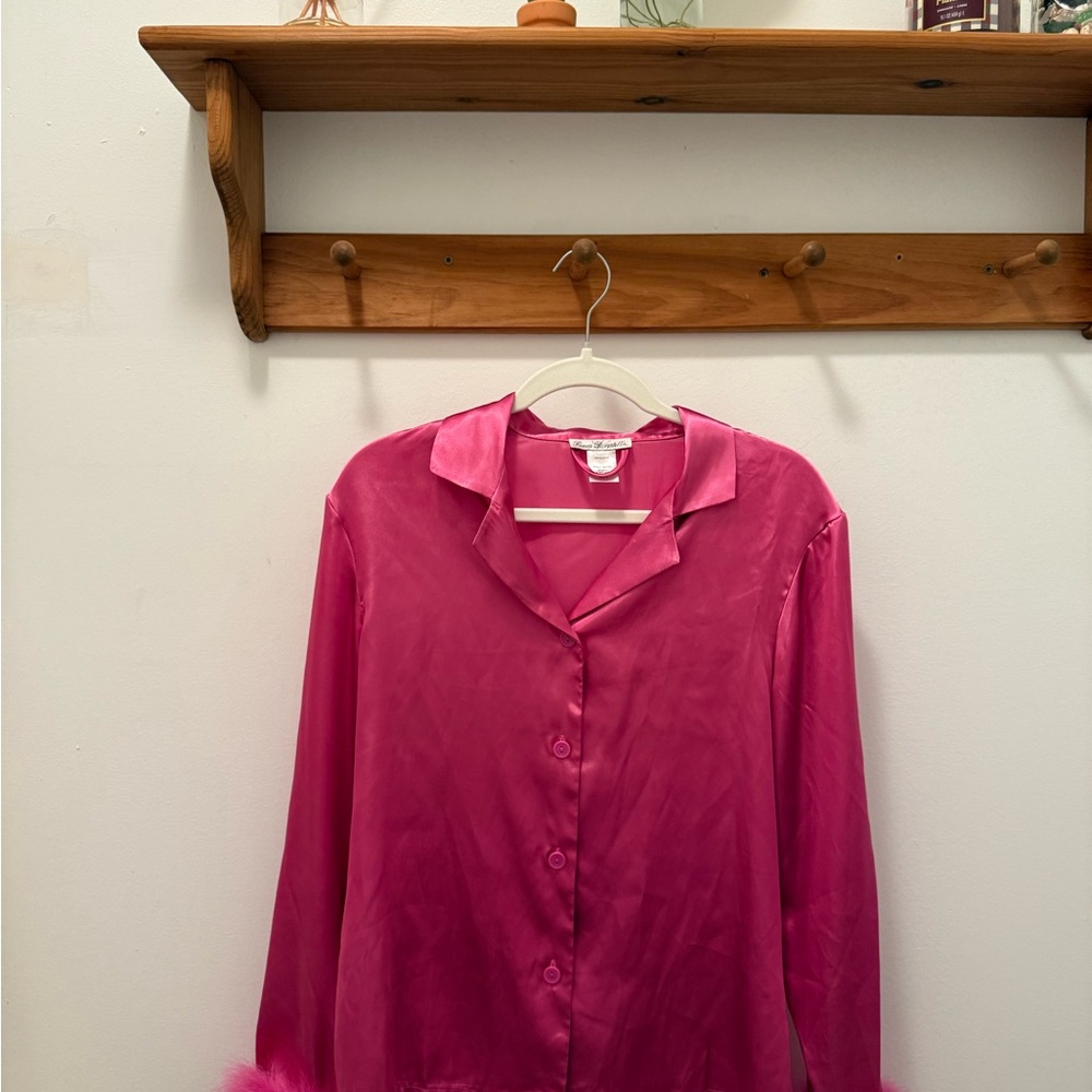 Linea Donatella Pink Satin Top